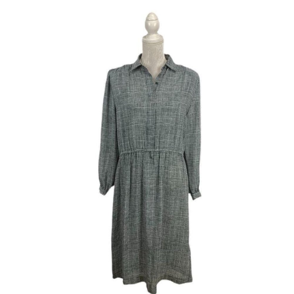 B.G.B. Ltd Secretary Dress Crosshatch Print‎ Flawed